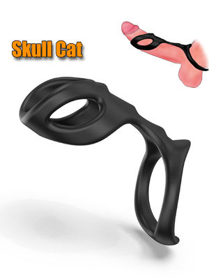 acheter Anneaux d'amour pour adultes Jouets réutilisables Anneaux sexy élargir les manches Girth pour hommes couple noir online manufacture