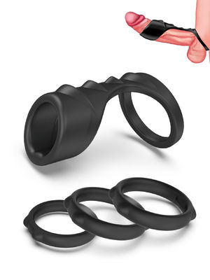 Mua Da an toàn Nhẫn tình yêu đàn ông Set mềm stretchy cock tay áo bao cao su đồ chơi tình dục người lớn online manufacture