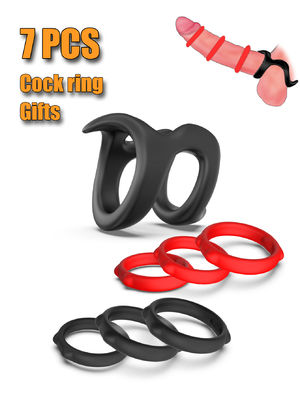 Mua 7 kích cỡ penis silicone nam tình dục nhẫn người lớn nam tình dục đồ chơi cho cặp đôi niềm vui cương cứng online manufacture