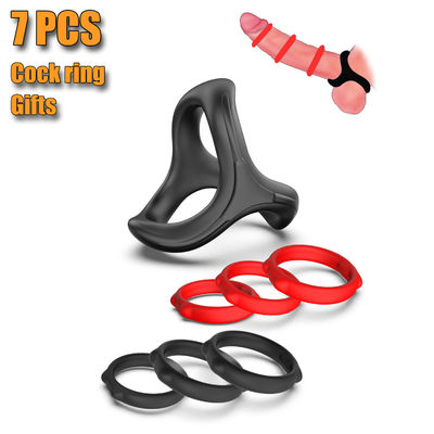 Sameyo Silicone CockRings Set với 7 kích cỡ khác nhau để tăng cường cương cứng, lâu dài mạnh mẽ hơn Strechy Adult Sextoy
