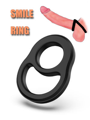 Smile Silicone Glans Ring Soft Pro CockRing Sex Love Ring 30mm Tay áo SexToy cho đàn ông cặp đôi