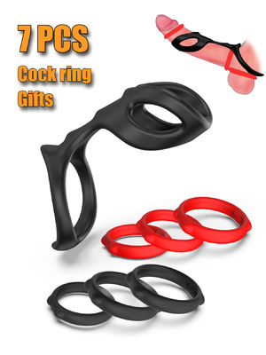 7pcs Không mùi Mèo Tình yêu Nhẫn Set SM bao cao su Nhẫn tay áo Người lớn đồ chơi Gay Tình yêu Nhẫn đồ chơi