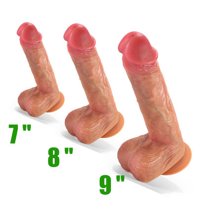 760g Body Safe Realist Soft Silicone Dildos Lifelike Phallus Huge Female Glans Sextoy