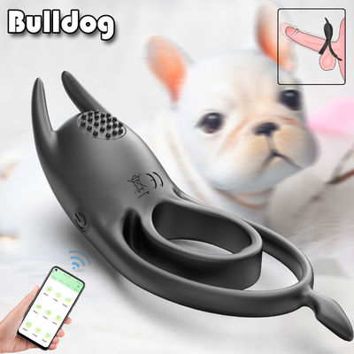 Vibrating CockRing with dog Design, Silicon phallus Rings Vibrator SexToys cho các cặp vợ chồng