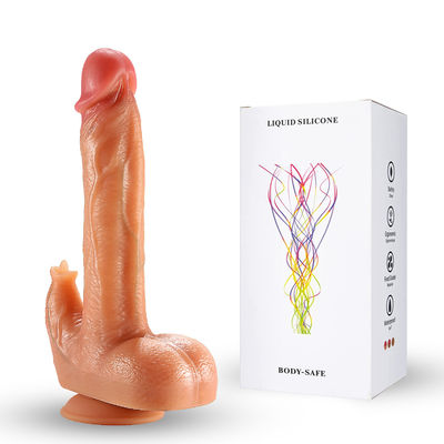 23 inch Dildos màu nâu Vibrators thực tế Dildos G Spot Dildos sưởi ấm Phallus đồ chơi người lớn